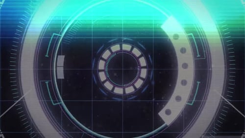 Futuristic Digital HUD Glitch Element Reveal