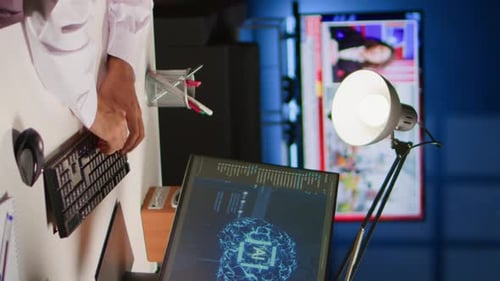 Vertical Video Technician Updating Neural Networks