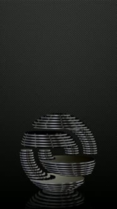 Fond vertical, figure noire et argentée, forme, design unique, exclusif, rendu 3D, miroir