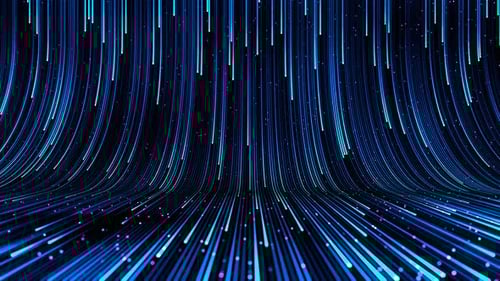 Particle Stream: Seamless Loop Animation of Futuristic Particle Flow and Digital Data Background