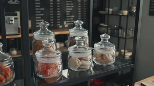 Sweet Snacks In Modern Cafe