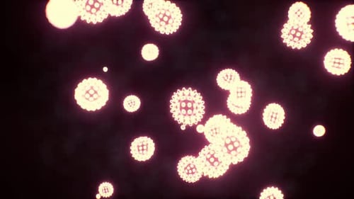 Glowing Abstract Cells Scientific Background