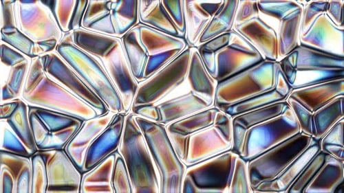 Holographic Glass Geometric Morphing Liquid Background
