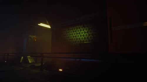 Empty Corridor with Reflective Wall