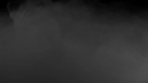 Ethereal White Smoke Billowing on Black Background
