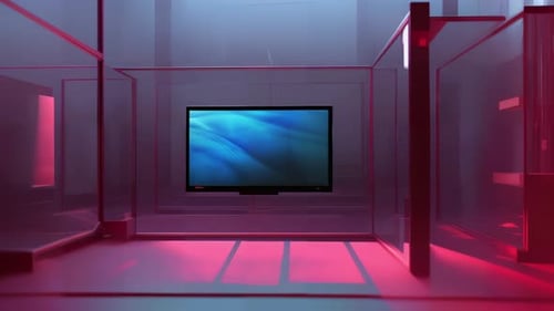 Sleek and Engaging: Virtual News Studio Set for Chroma Footage