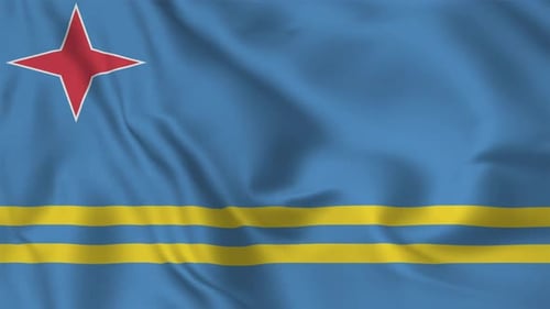 Realistic Waving Aruba National Flag Loop