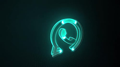 Neon WhatsApp Logo Reveal Digital Communication Animation