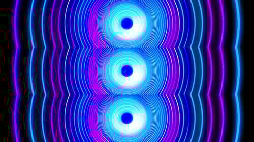 Space-Time Glowing Warp Tunnel Video