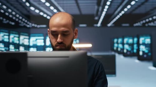 IT Technician Protecting Supercomputers Against Unauthorized Access