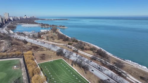 Horizonte de Chicago en Chicago en Illinois, Estados Unidos.