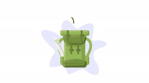 Animationsillustration, Bewegtgrafikvideo, Symbol für Bergtransporter