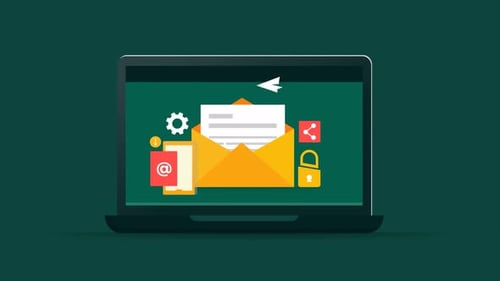 Flat Design Email Communication Concept Animation