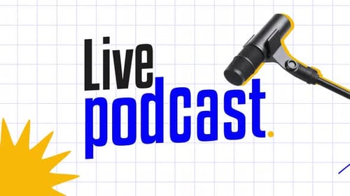 Animated Graphic for Live Podcast with Microphone