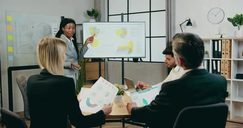 Business Presentation in Modern Office Environment