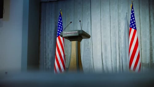 Tribuna para el discurso político del presidente de los Estados Unidos
