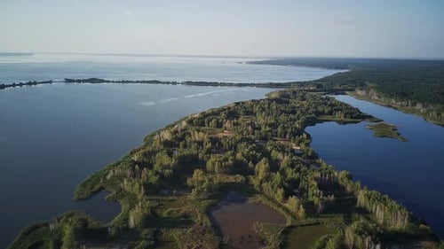 The Green Banks Of The Dnieper And Its Wide Expanses Stretching Beyond The Horizon.