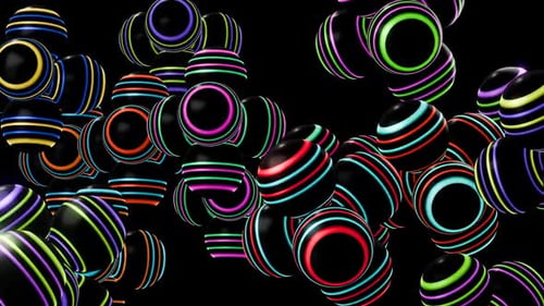 Vibrant Patterns and Dynamic Shapes Create a Captivating VJ Loop Experience