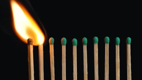 Matches Light Up One By One