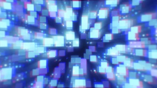 Abstract blue futuristic hi-tech energy particles glowing background