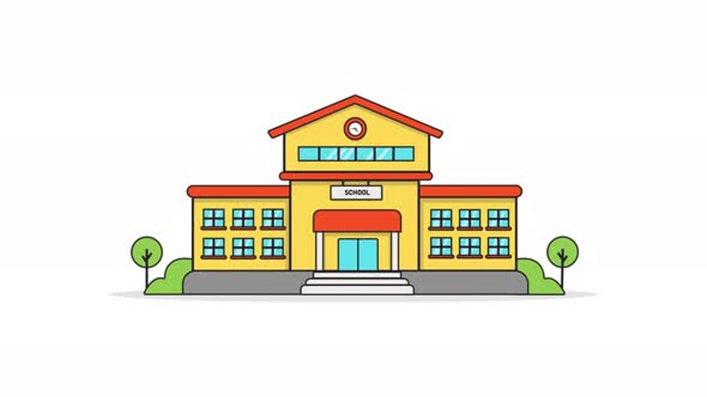 4K School Building Animation Video, Backgrounds Motion Graphics ft ...