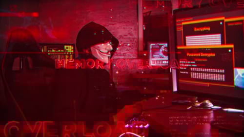 Digital Glitch and Data Text Overlays