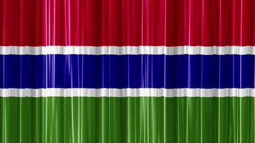 Gambia National Flag Waving Fabric Loop