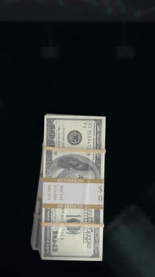 Dollar Money Stacks Investment Financial Concept Vertical