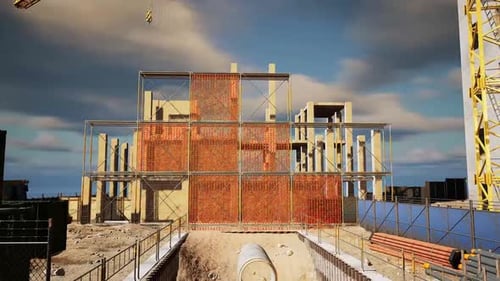 City Real Estate Development Site Transforms with Analytical 3D Graphics Project.