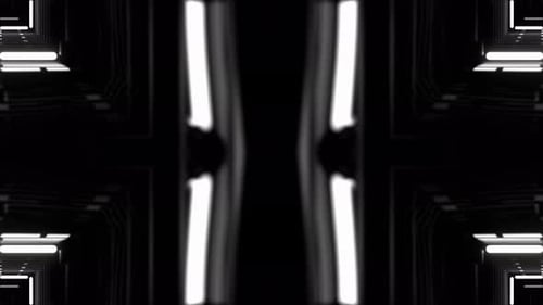 White Neon Abstract Symmetrical Cyber Lights Background Vj Loop In 4K