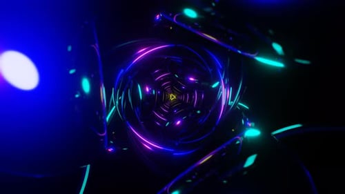 Mesmerizing and Captivating VJ Loop with Dynamic Flashing Neon Backdrop