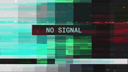No Signal Glitch Effect Digital TV Static Loop