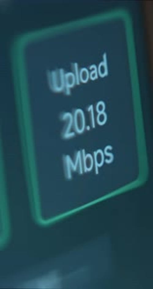 Modern Digital Upload Speed Monitor Animation