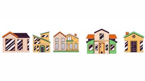 Home selection line 2D object animation