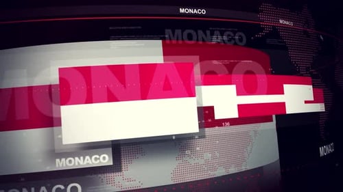 Monaco Flag World News Intro
