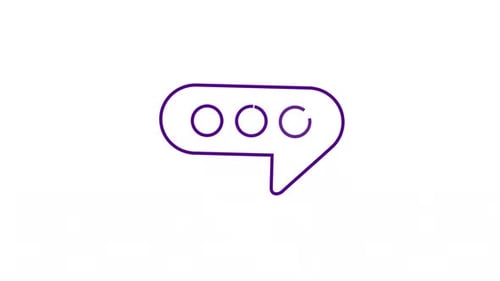 Animated Chat Bubble Message Line Icon