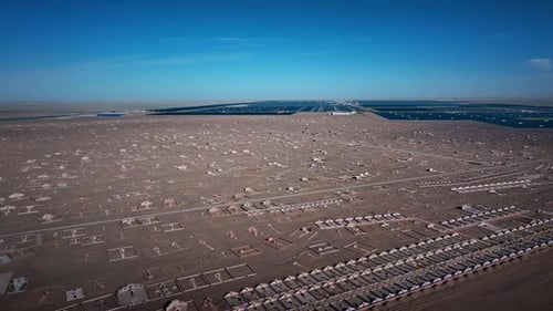 Vue aérienne d'un panneau solaire