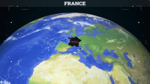 Futuristic Earth Globe with Digital Country Highlight