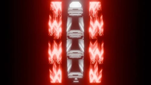 Abstrakter VJ-Loop-Geometriehintergrund, bunte Linien und Formen, hell