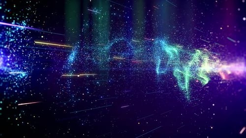 Dynamic Abstract Particle Stream and Light Streaks Reveal