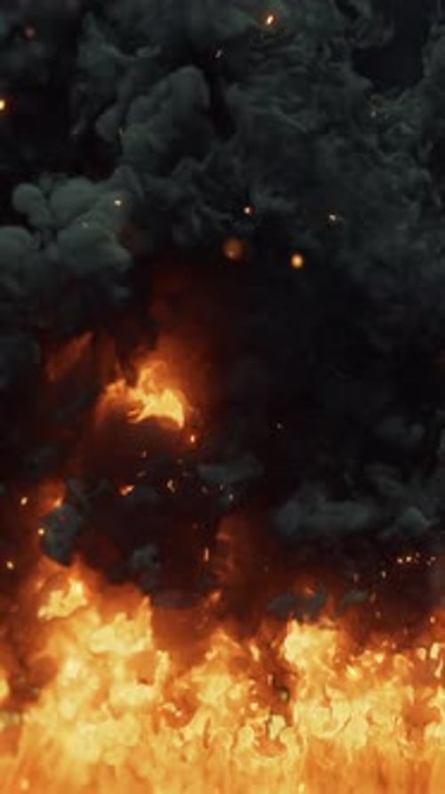 Dynamic Realistic Fire and Smoke with Embers Overlay