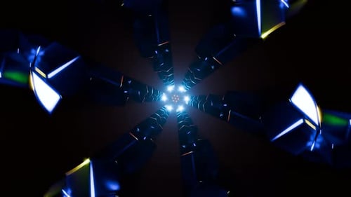 Mesmerizing 3D Geometric Tunnel Perfect for Endless VJ Visuals