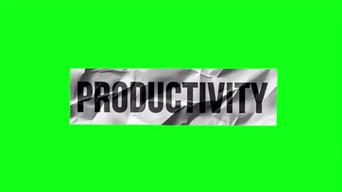 Productivity Paper Style Headline Title Green Screen 4K