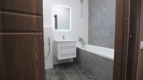 Modern Bathroom Interior with Minimalist Design