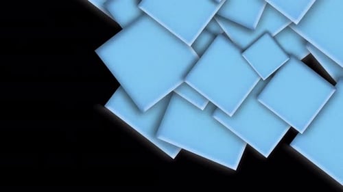 Dynamic Light Blue Geometric Blocks Transition