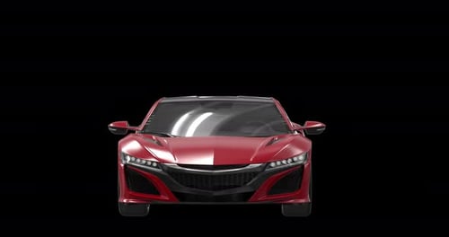 Sports Car Rotating On Alpha Loop