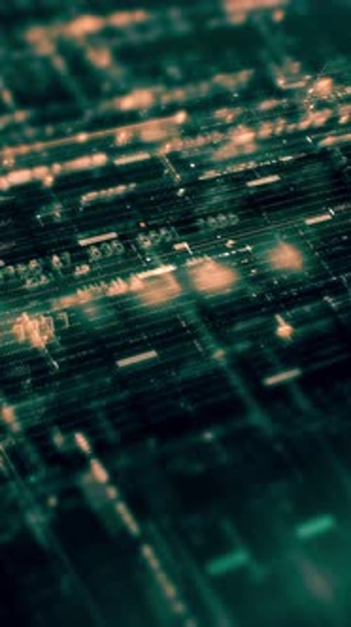 Futuristic Screen Display Data Matrix Simulation Background 04