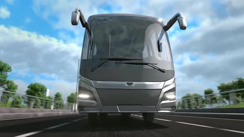 Grauer Touristen-Passagierbus
