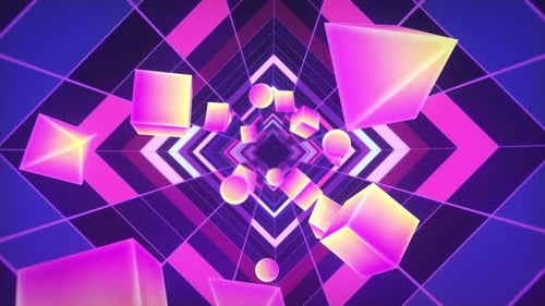 3D Infinity Passage With Icons