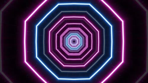 Vj Neon Octagon Tunnel